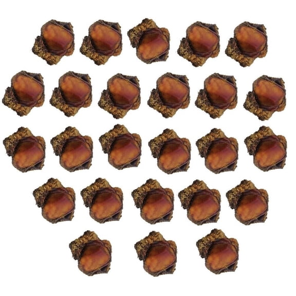 Chews for Dogs All Natural Beef Smoked Knee Caps with Meaty Bits Bulk Packs (25 Knee Caps)