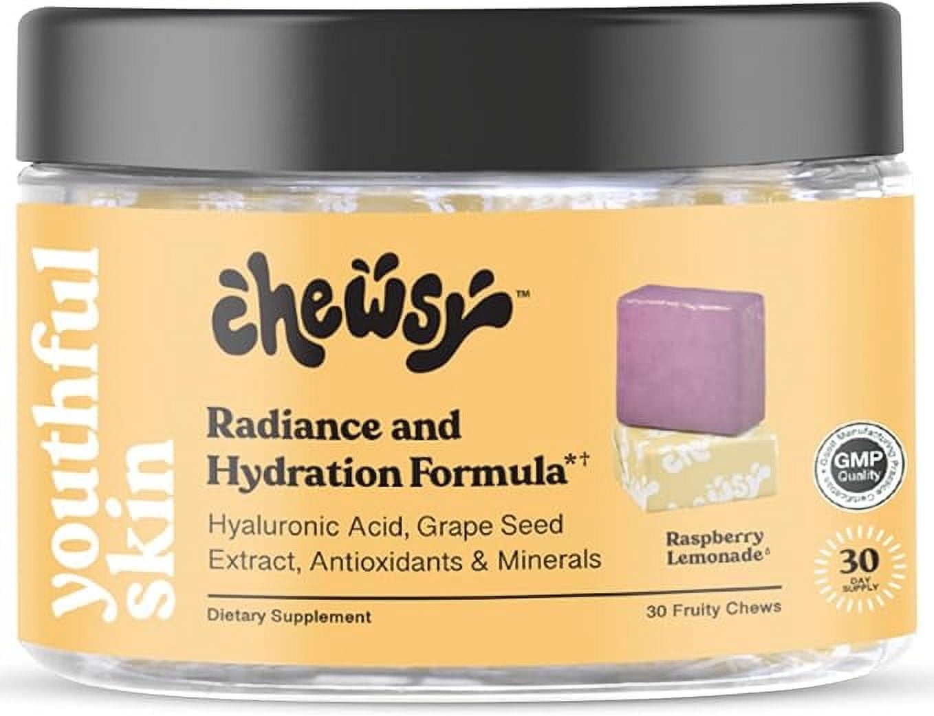 Chewsy Youthful Skin, Radiance & Hydration Formula, Fruity Chews ...