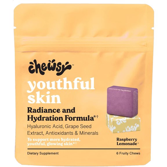 Chewsy Youthful Skin Raspberry Lemonade Fruity Chews - 6-Day Supply