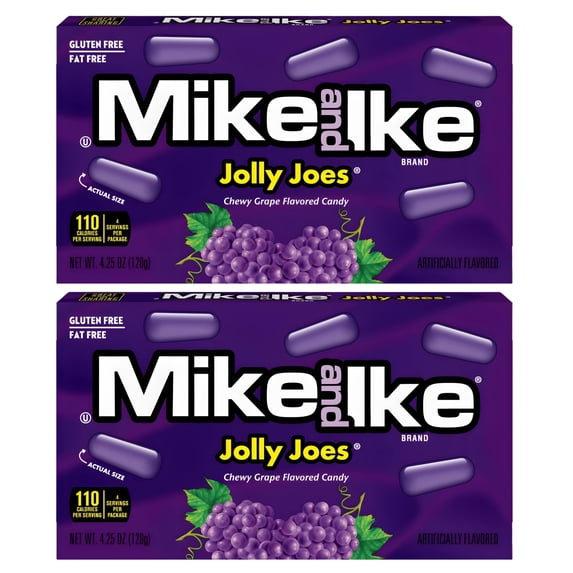 Chewy Grape Candy, Theater Box, 2-Pack, Fruit Flavored Candies for Party Favors, Snacking, Gift Baskets & Goodie Bag Fillers