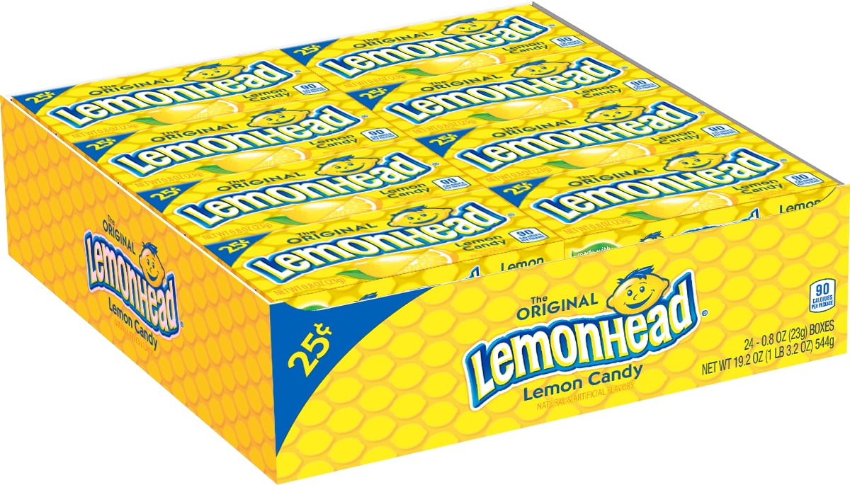Chewy Lemonhead Lemon Candy, 0.8 Oz (24 Count)