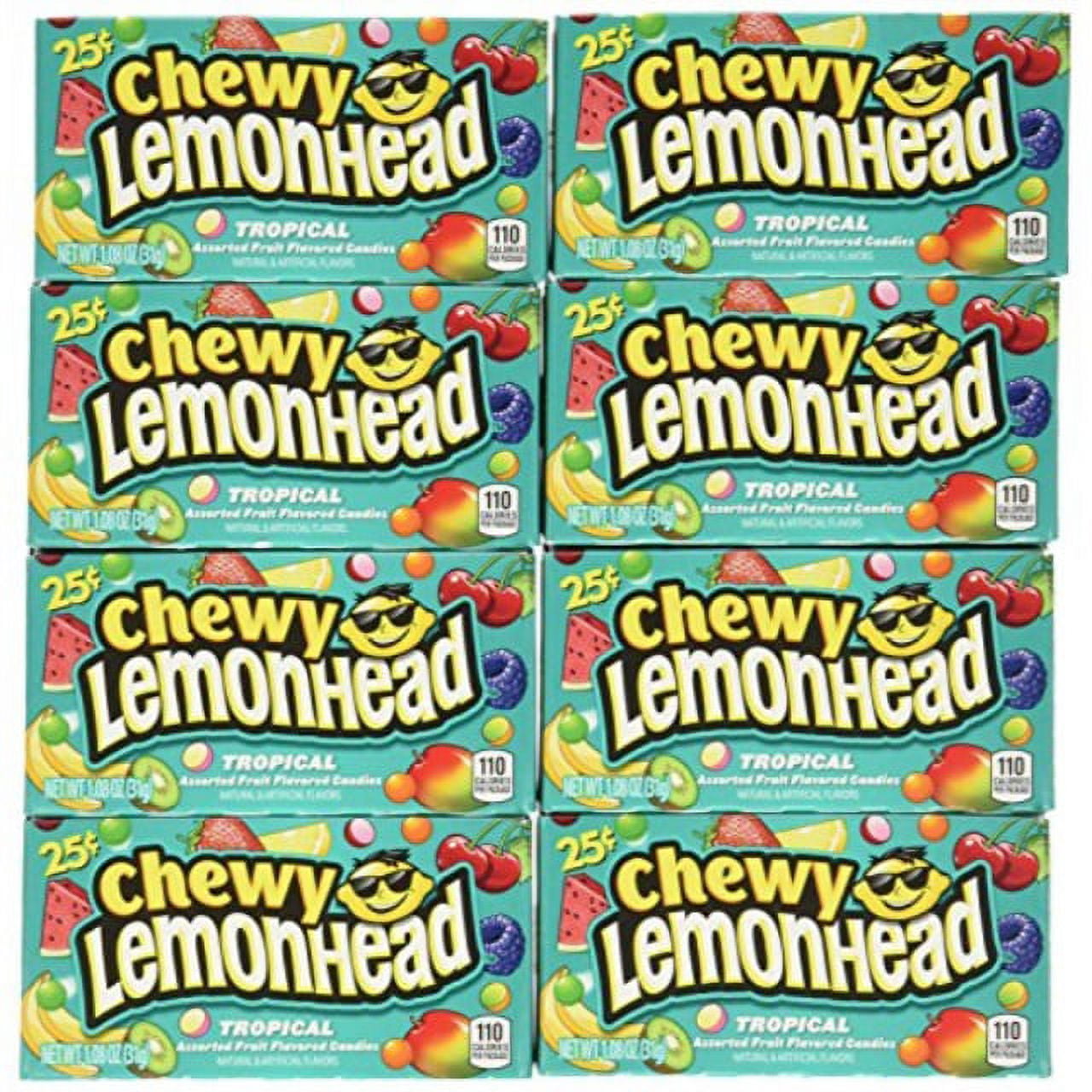 LEMON HEAD 25 CENTS CHEWY TROPICAL 24CT