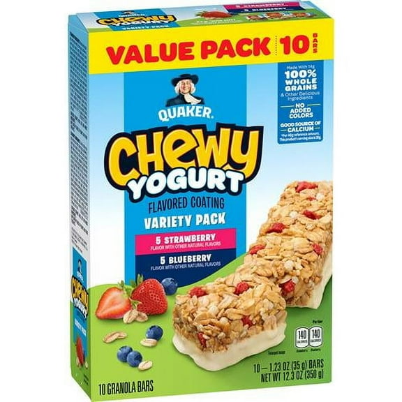 Chewy Yogurt Bars - Variety Pack 10Ct Packaging May Vary - Pack of 2
