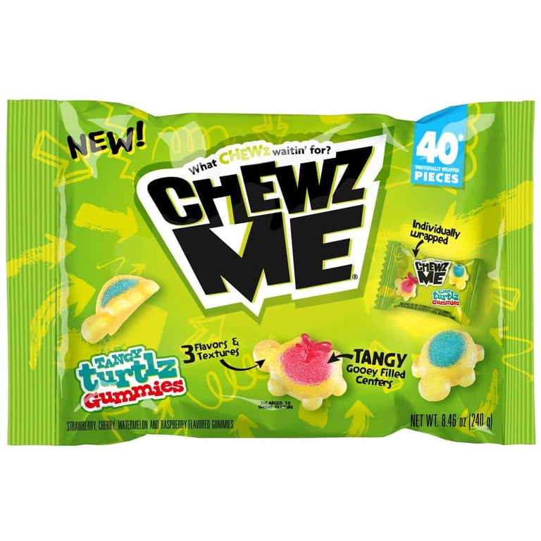Chewzme Tangy Turtlz - Assorted Flavored Gummies - Fun and