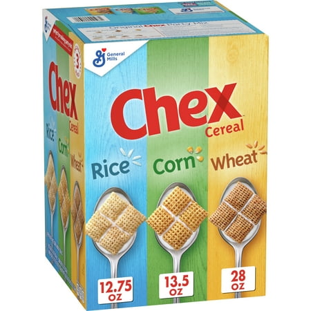 Chex Cereal Party Mix Variety Pack, Corn, Rice and Wheat Chex, 3 ct, 54.25 oz