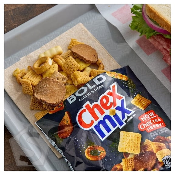 Chex Mix Bold Garlic & Herb Snack Mix 1.75 oz. - 60/Case