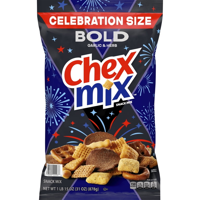 Chex Mix Bold Party Blend Savory Snack Mix, Tailgate Size, 31 oz