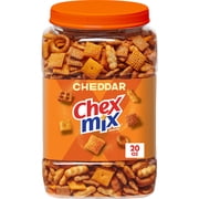 Chex Mix Cheddar Snack Mix, Salty Snacks Tub, 20 oz