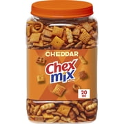 Chex Mix Cheddar Snack Mix, Salty Snacks Tub, 20 oz
