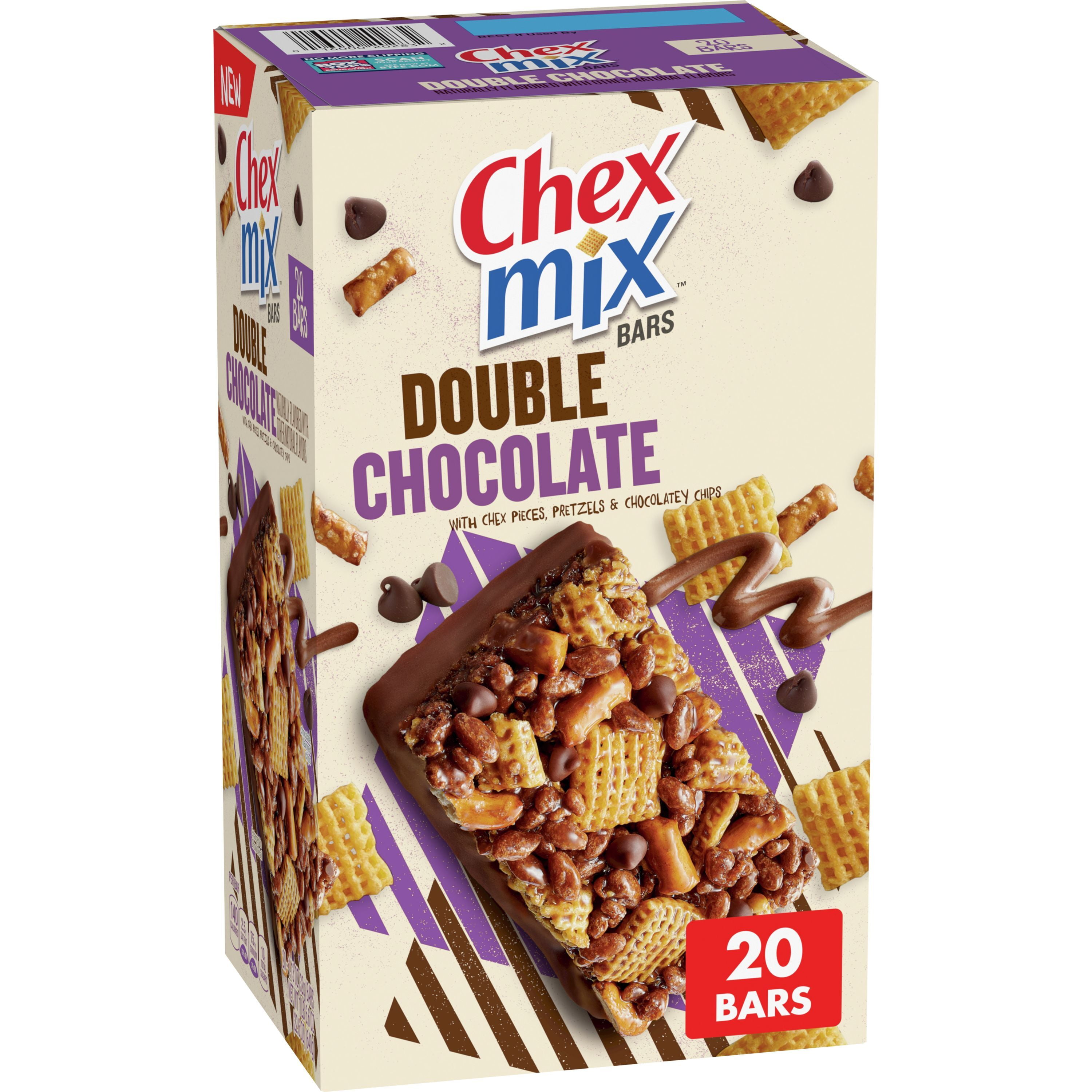 Chex Mix Double Chocolate Bars, 20 Ct