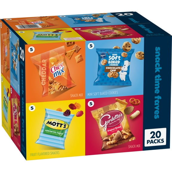 Chex Mix, Mott's, Gardetto's, Pillsbury Cookies, Variety Pack, Snack Bags, 20 Ct, 26.5 oz