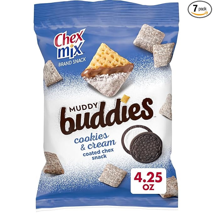 Chex Mix Muddy Buddies Cookies and Cream 4.25 oz