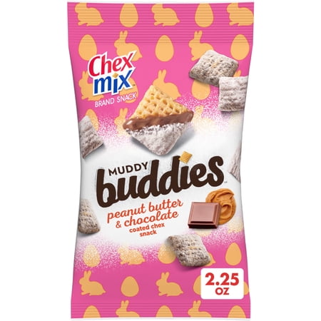 Chex Mix Muddy Buddies, Peanut Butter & Chocolate Coated Chex Snack, 2.25 oz