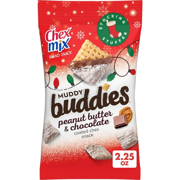 Chex Mix Muddy Buddies, Peanut Butter & Chocolate Coated Chex Snack, 2.25 oz