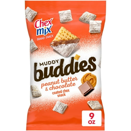 Chex Mix Muddy Buddies Peanut Butter and Chocolate Snack Mix, Snacks, 9 oz