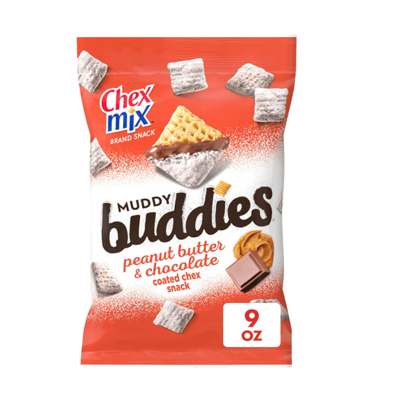 Chex Mix Muddy Buddies Peanut Butter and Chocolate Snack Mix, Snacks, 9 oz