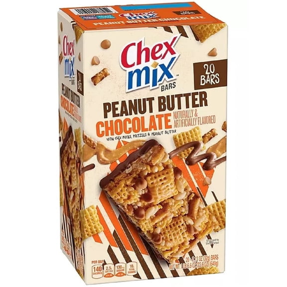 Peanut Butter Chocolate Chex Mix Bars  1.13 oz Snack Bars for Kids & Adults