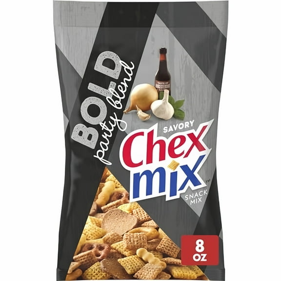 Chex Mix Savory Bold Party Blend Snack Mix 8 oz (Pack of 4)