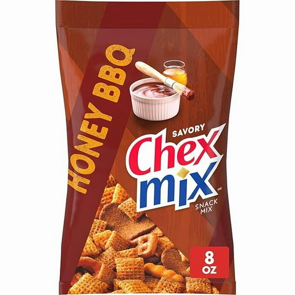 Chex Mix Snack Mix, Honey BBQ, 8 oz Bag