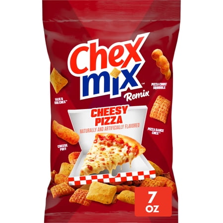 Chex Mix Snack Mix, Remix Cheesy Pizza, Snack Bag, 7 oz
