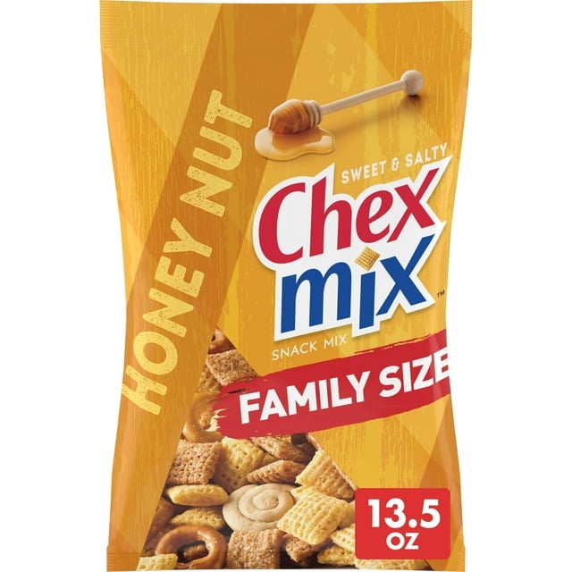 Chex Mix Sweet and Salty Honey Nut Snack Mix, Family Size, 13.5 oz(2Packs)