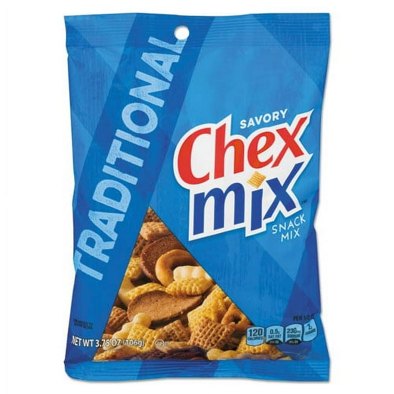 Chex Mix, Traditional Flavor Trail Mix, 3.75 oz Bag, 8/Box Chex Mix, Traditional Flavor Trail Mix, 3.75 oz Bag, 8/Box