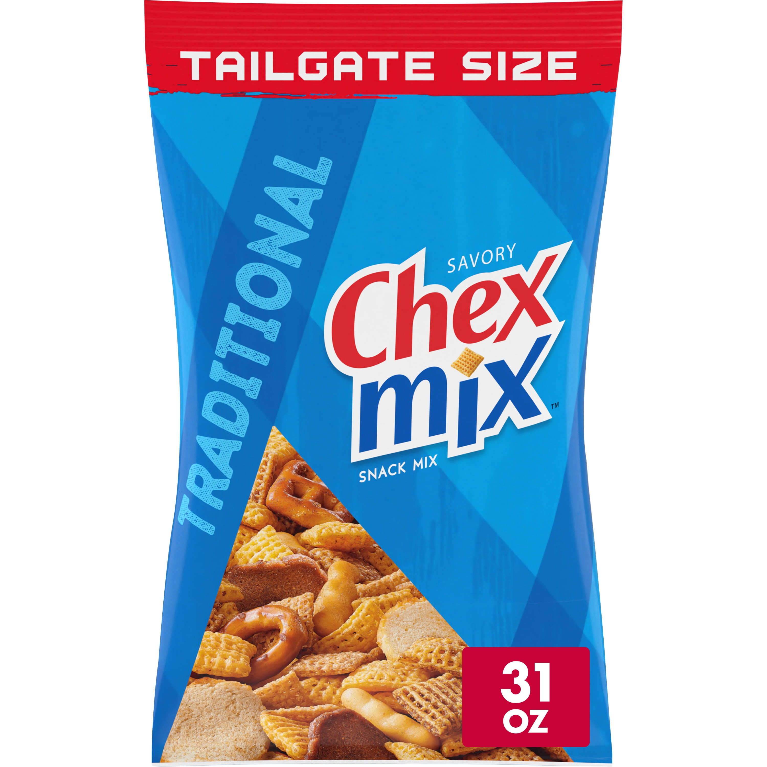 Chex Mix Traditional Savory Snack Mix, 31 oz