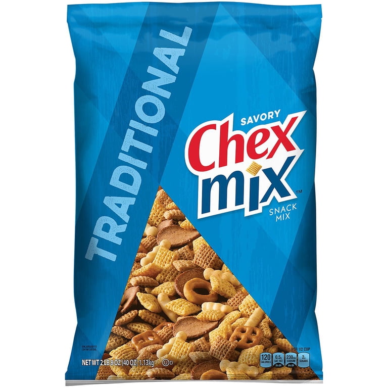 Chex Mix Traditional Savory Snack Mix, 40 oz. Pack of 2