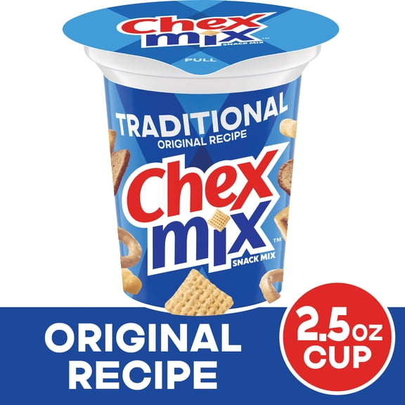 Chex Mix Traditional Original Recipe Snack Mix, Snack Cup, 2.5 oz