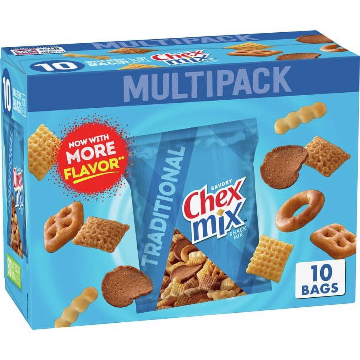 Chex Mix Traditional Snack Mix Bags 17.5oz/10ct