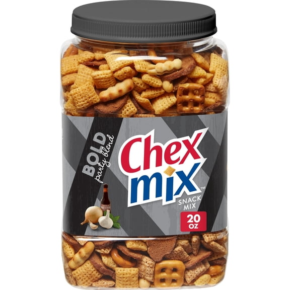 Chex Mix Traditional Snack Mix, Salty Snacks Tub, 20 oz