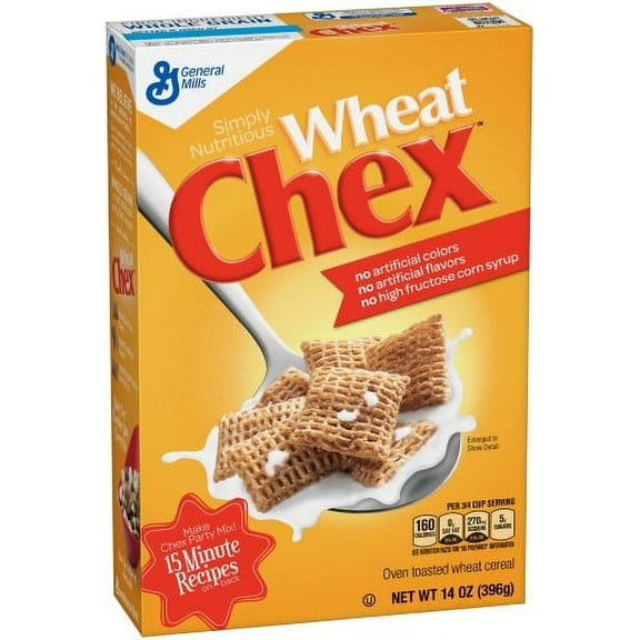 Chex Wheat Breakfast Cereal - 14oz - General Mills (Pack of 2)