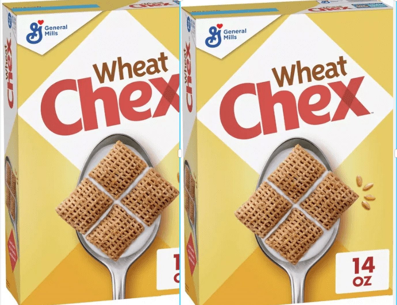 Chex Wheat Breakfast Cereal 14oz General Mills pack of 2