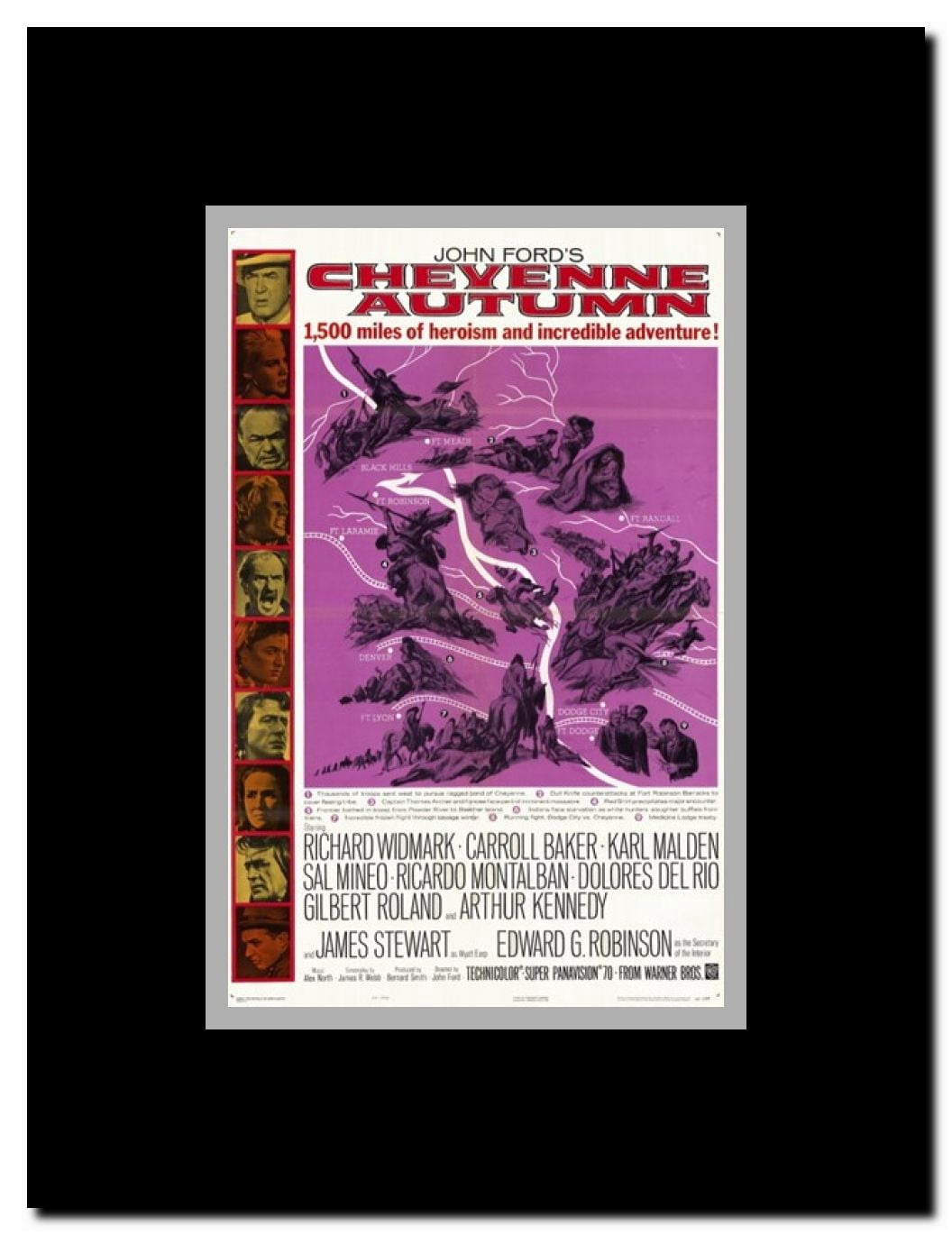 Cheyenne Autumn Framed Movie Poster