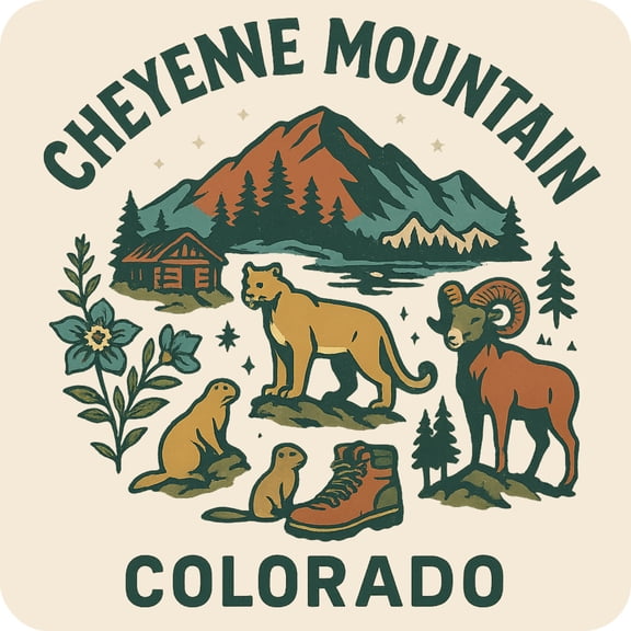 Cheyenne Mountain Colorado Keepsakes Souvenir Vinyl Sticker – Destination Travel Keepsake Collectible (3-Inches Wide)