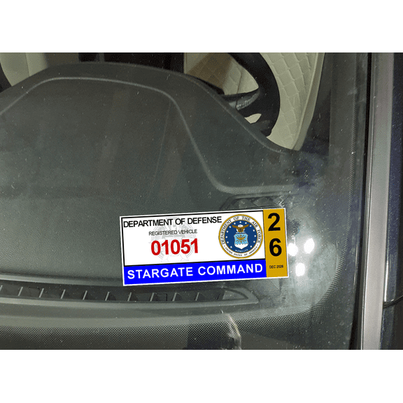 Cheyenne Mountain Military Base DD-2220 Parking Decal Stargate SG1
