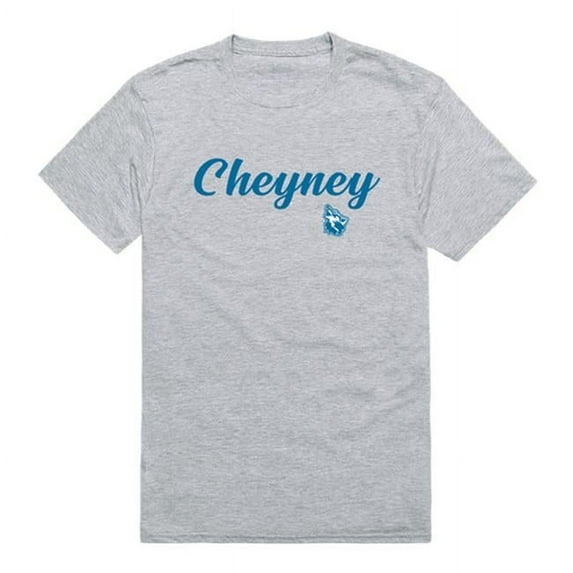 Cheyney University Wolves Script T-Shirt, Heather Grey - Large