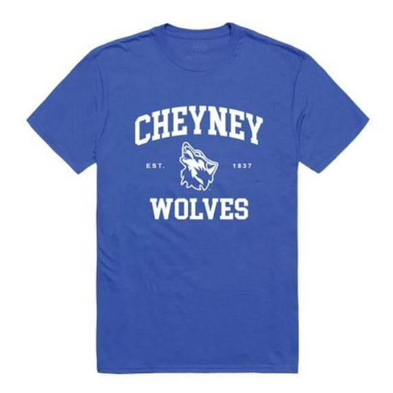 Cheyney University Wolves Seal College T-Shirt, Royal - Large