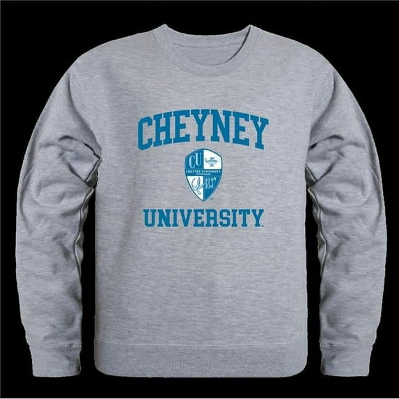 Cheyney University Wolves Seal Crewneck Sweatshirt, Heather Grey - Small