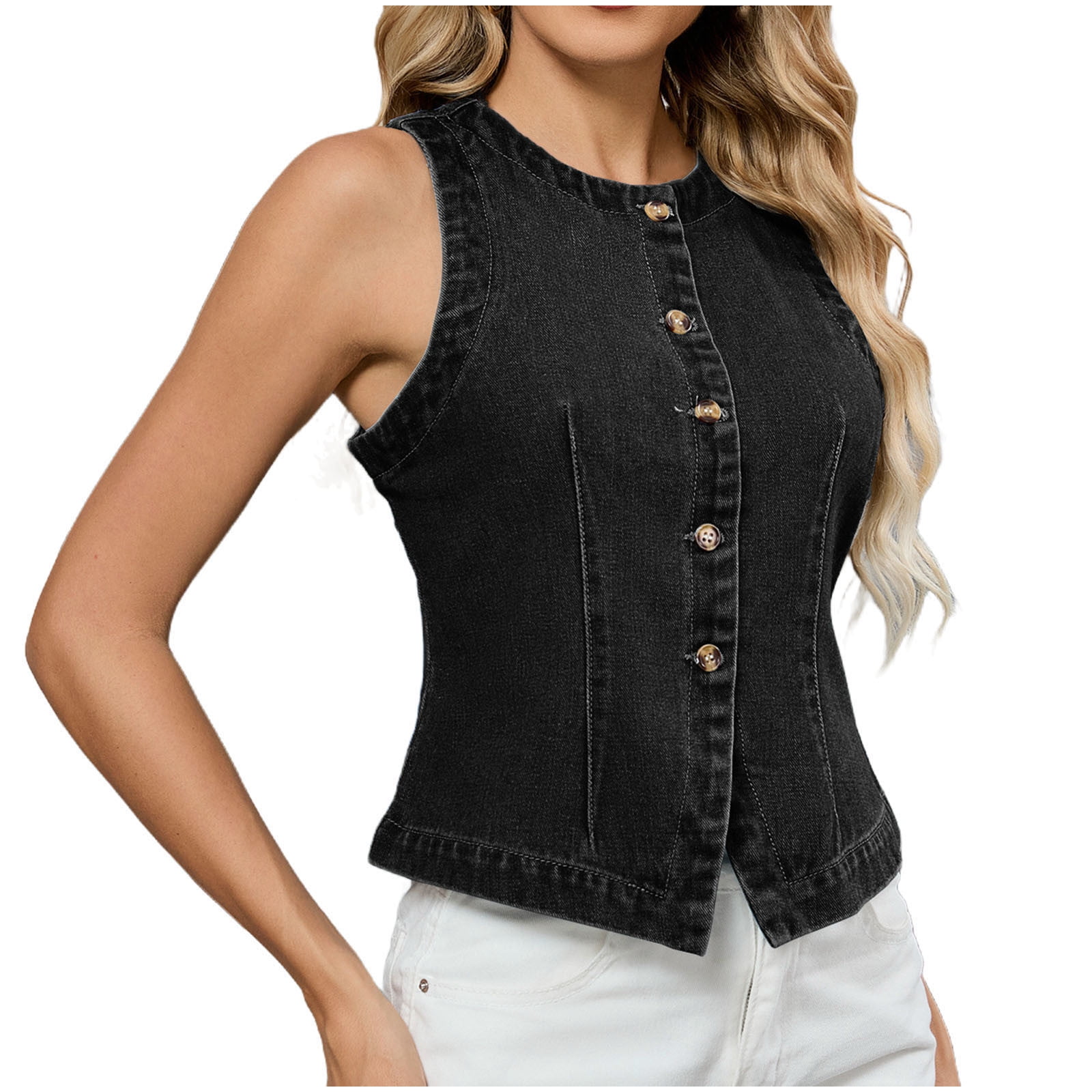 Top Dentelle Noire Et Jupe En Jean Stretch Rehab - Taille M, Neuf Avec étiquettes, Tenue Décontractée