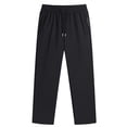 thumbnail image 1 of Cheytotty Hiking Pants Men Fleece Sweatpants Running Exercise With Zipper Pocket Straight Cylinder Long Pants Casual Skiing Jogger Black 2Xl, 1 of 9