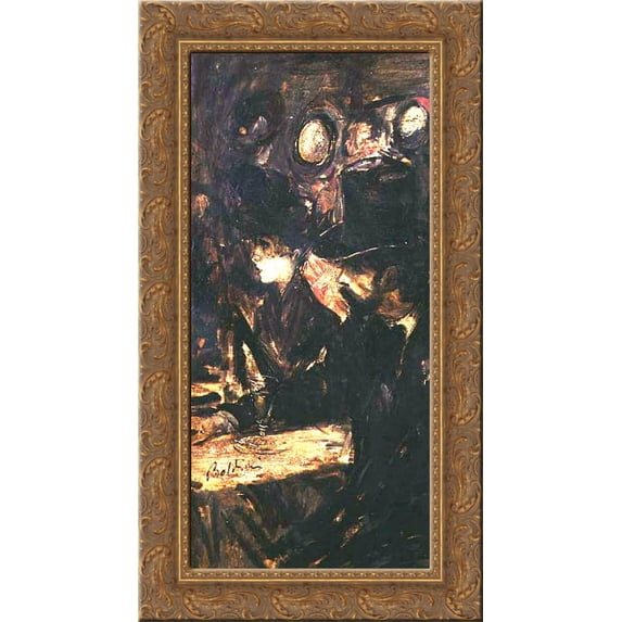 Chez Maxim's 24x14 Gold Ornate Wood Framed Canvas Art by Giovanni Boldini