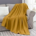 thumbnail image 1 of Chezmoi Collection 100% Cotton 4 Layer Muslin Blanket, Queen Size, Lightweight Breathable Pre-Washed Throw, Soft All Season Blanket for Bed Sofa Couch, Mustard Yellow, 1 of 9