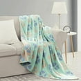 thumbnail image 1 of Chezmoi Collection 100% Cotton Throw Blanket for Bed Sofa Couch, Boho Geometric Jacquard Woven Lightweight 4-Layer Reversible Cotton Thin Blanket, Multi-Color Mint Green Blue Taupe 50x70, 1 of 9