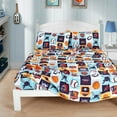 thumbnail image 1 of Chezmoi Collection 3-Piece Kids/Teens My Sports Sheet Set - Soft Microfiber Navy Blue Gray Orange White Printed Basketball Baseball Football Soccer Fun Kids Sheets, Twin Size, 1 of 9