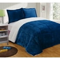 thumbnail image 1 of Chezmoi Collection 3-Piece Micromink Sherpa Down Alternative Comforter Set, 1 of 3