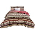 thumbnail image 1 of Chezmoi Collection 3-Piece Rustic Lodge Quilt Set Forest Wildlife Moose Deer Microfiber Printed Coverlet Bedspread Set, Queen Size, 1 of 4