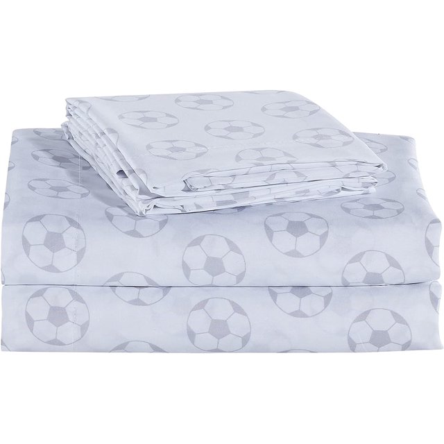 Chezmoi Collection 3piece Kids Sports Soccer Balls Microfiber Sheet
