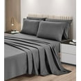 thumbnail image 1 of Chezmoi Collection 4-Piece Gray Sheet Set Twin - Extra Soft Breathable Brushed Microfiber Bed Sheets with 15" Deep Pocket & 2 Pillowcases, 1 of 5