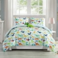 thumbnail image 1 of Chezmoi Collection 4-Piece Kids Multi-Color Dinosaurs Microfiber Comforter Set, Full/Queen, 1 of 9